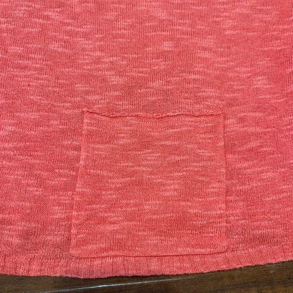 Eileen Fisher Organic Linen cotton Short Boat Neck Tee Watermelon Size Medium - Picture 2 of 6